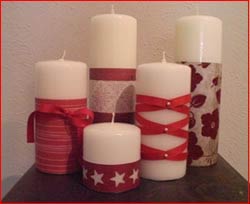 Decorazioni natalizie candele